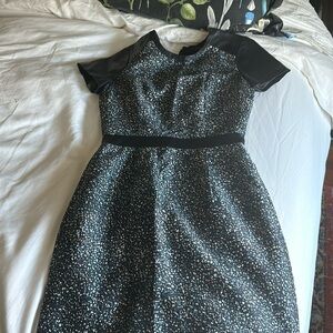 Club Monaco size 0 dress with real leather accents